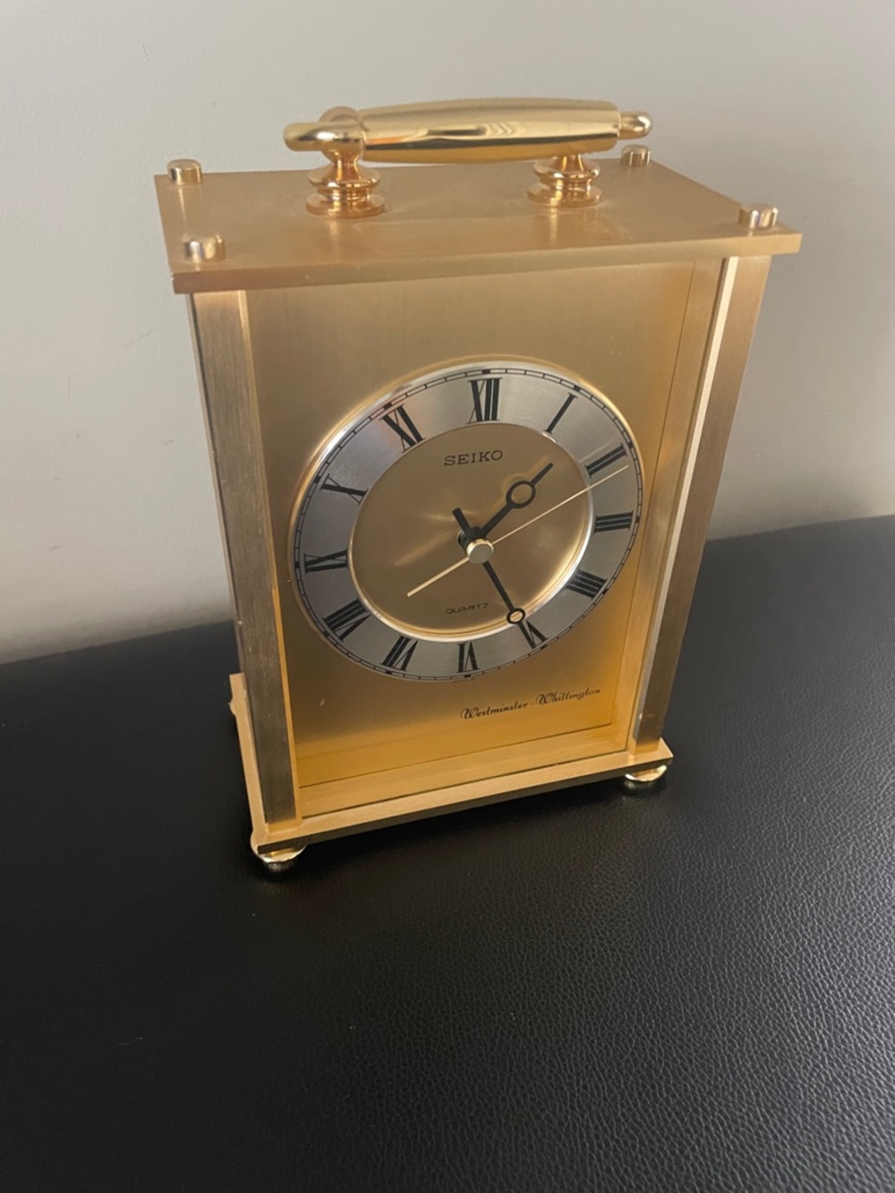 Seiko vintage Westminster gold-tone quartz  mantle clock